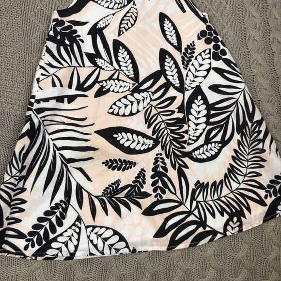 Janie & Jack Floral Sleeveless Dress in Black, Blush and Cream Leaf Pattern ~ 4 - Picture 4 of 15